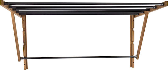 Sepio Folding Wooden Wall Clothes Drying Rack with 4m Hanging Length