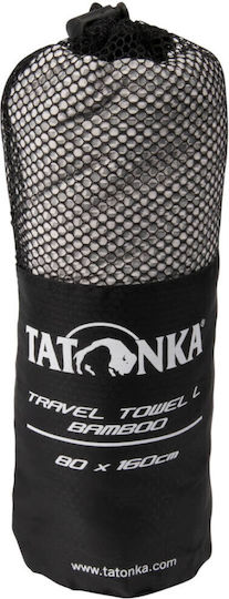 Antibacterial Tatonka Travel Towel Bamboo L Grey