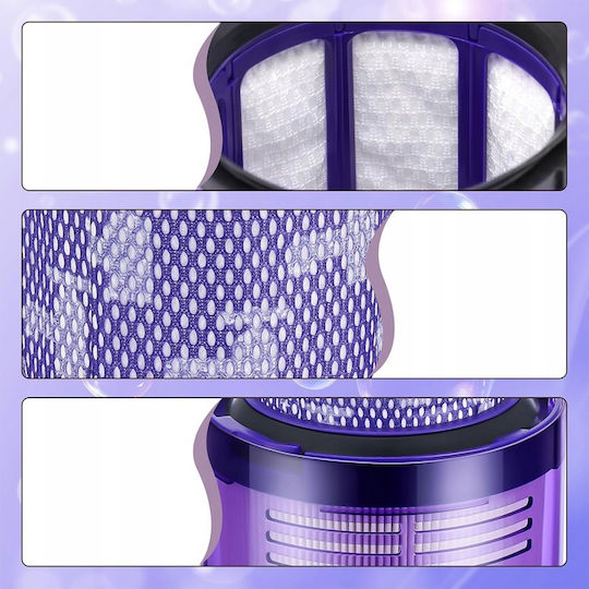 Филтър за прахосмукачка Newevo Dyson 3 броя, съвместими с Dyson V11 V15 Sv14, миещи се, лилав Newevo