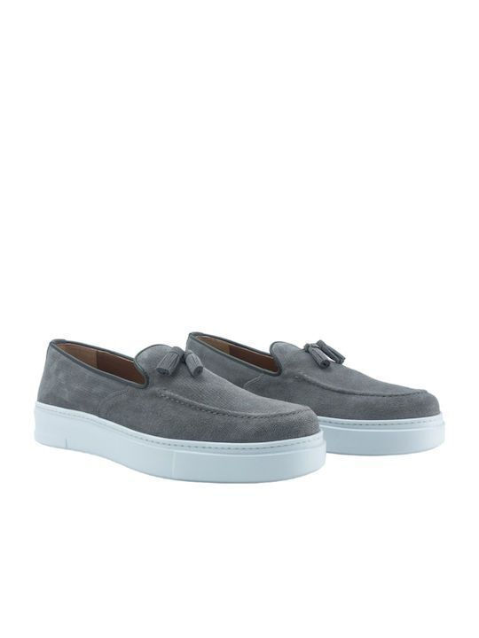 Men's Leather Casual Shoes Gray