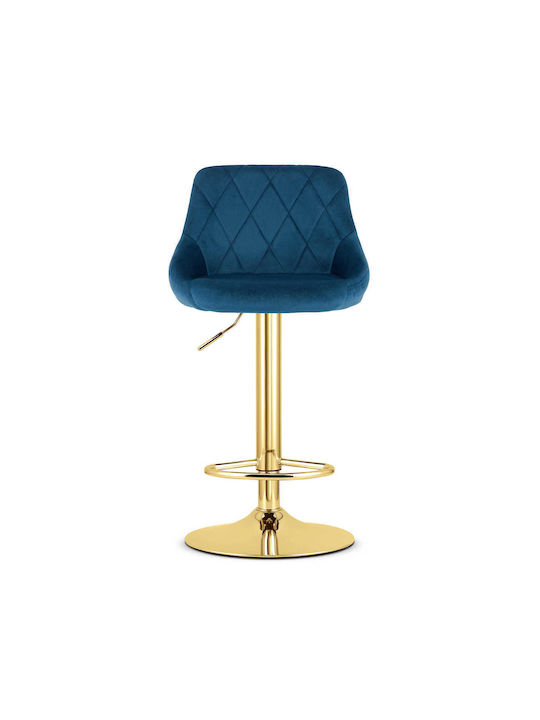 Табуретка Бар с гръбнак Облечено с кадифе Kast Navy Velvet 2бр 40x54x49бр