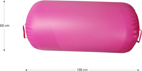 Masterjump Inflatable Gym Roller 100 X 60 Cm Pink
