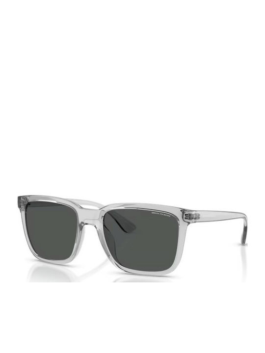 Armani Exchange Unisex Sunglasses with Gray Plastic Frame and Gray Lens
