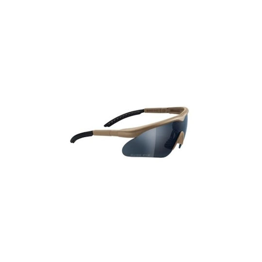Swiss Eye Shooting Glasses Set of 3 Lenses with Anti-Scratch Coating, Anti-Glare & UV Protection Brown