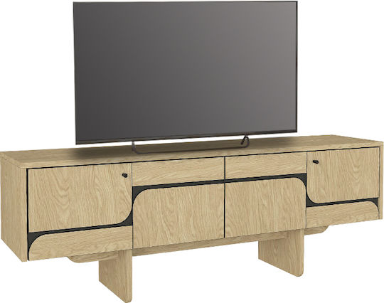 Wohnzimmer TV-Einheit Lava Rota Oak - Ανθρακί L150xB35xH51.3cm