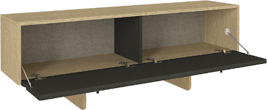 Wohnzimmer TV-Einheit Lava Rota Oak - Ανθρακί L150xB35xH51.3cm