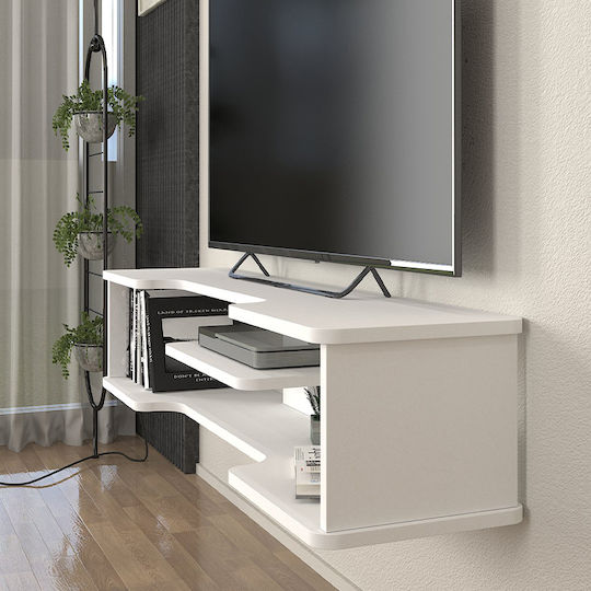 Perry Living Room TV Unit White L120xW29.6xH25.6cm