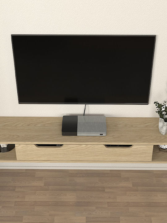 TV Stand Noland with LED Lighting Rota Oak L150xD35xH19.2cm
