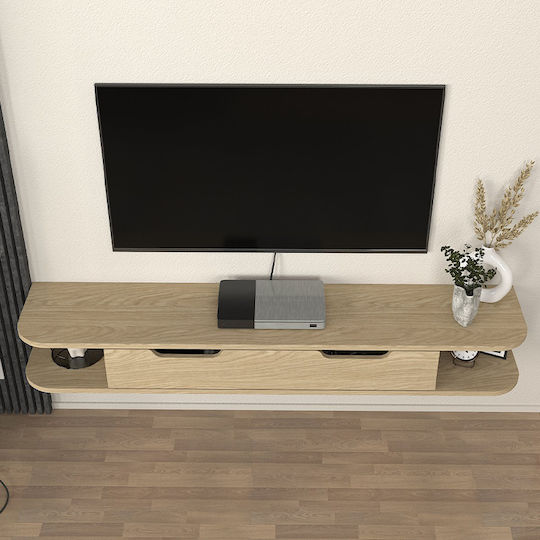 TV Stand Noland with LED Lighting Rota Oak L150xD35xH19.2cm
