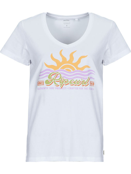 T-shirt Κοντά Μανίκια Rip Curl Cala V Neck