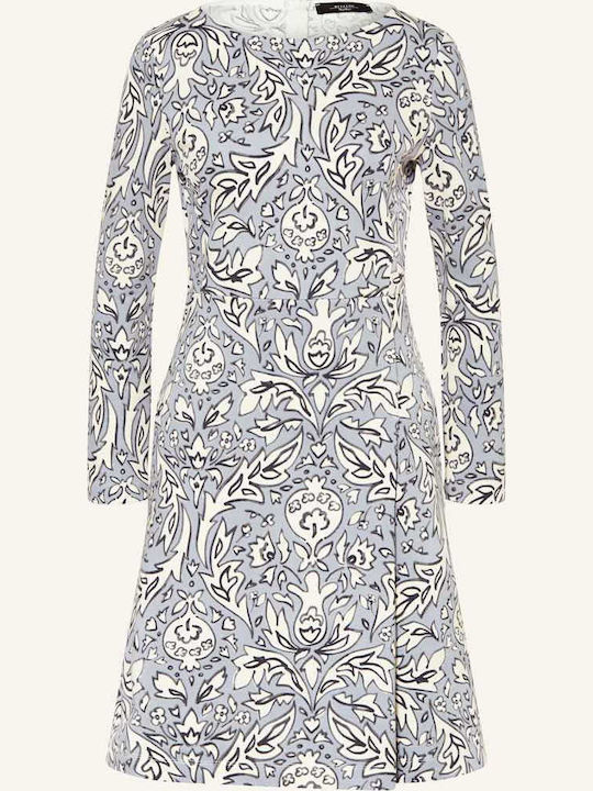 Kleid Grey / Light Blue / White