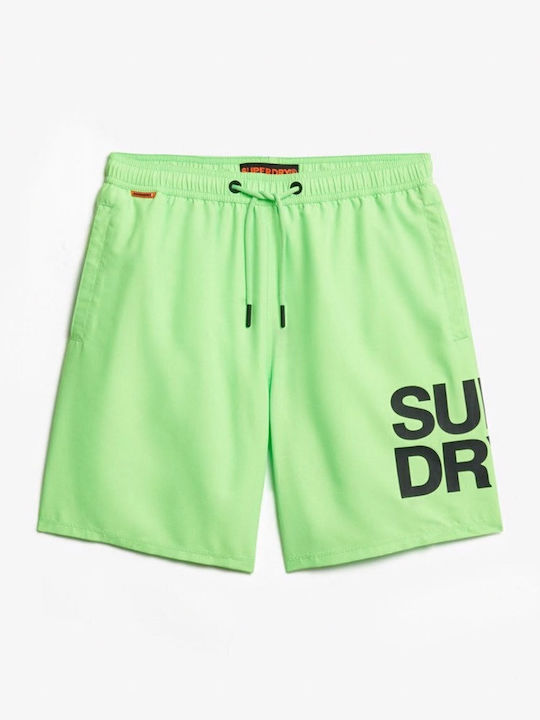 Men's Swimwear Shorts Neon Green with Patterns