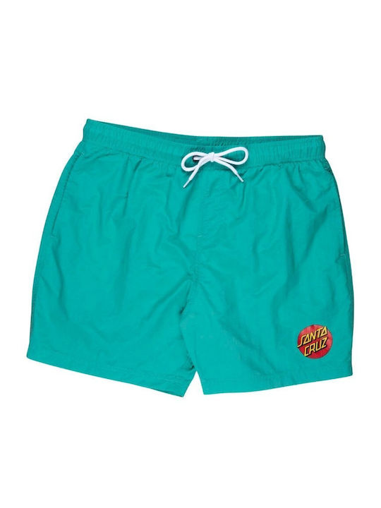 Classic Dot Men's Swimwear Shorts Green with Patterns