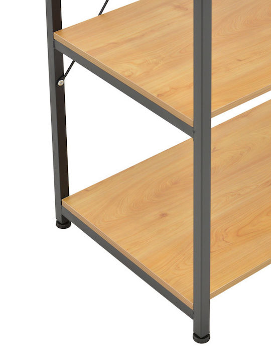 Pakketo Depo Floor Bathroom Shelf Metallic 60x40x120cm Black