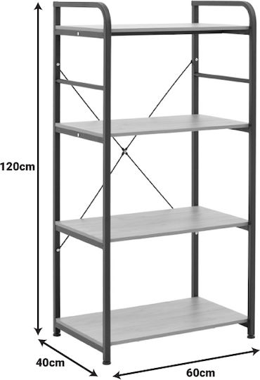 Pakketo Depo Rafturi de baie Raft Baie Metal 60x40x120cm Neagră