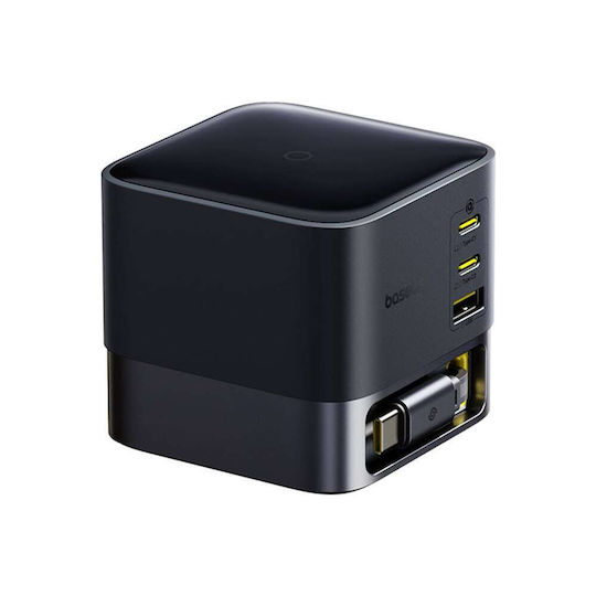 Baseus Suport de Încărcare GaN cu Port USB-A și 2 Porturi USB-C și Cablu USB-C 100W Livrarea energiei în culoarea Negru (P10164001123-00)