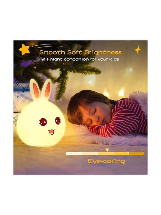 Led Kids Decorative Lamp with Color Changes Pink 16.3x12x10.8εκ.