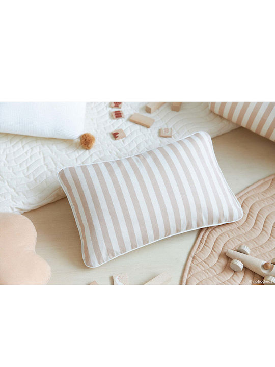 St Germain Pillow Jazz Blue Thin Stripes Natural 45x30