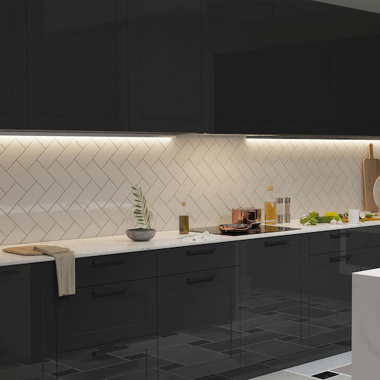 Eko Light Rezistent la apă Bandă LED Alb Natural Lumină 0.5m cu Sursă de alimentare