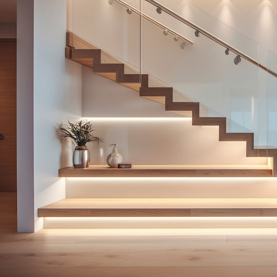 Eko Light Rezistent la apă Bandă LED Alb Natural Lumină 0.5m cu Sursă de alimentare