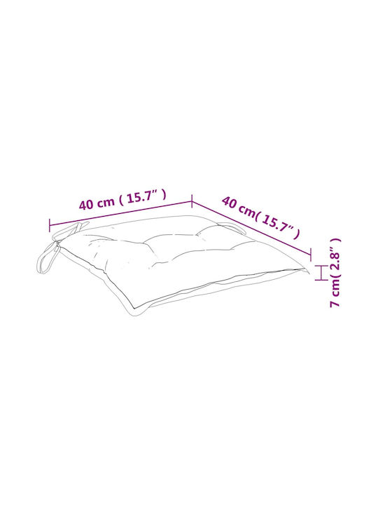 vidaXL Pernă Scaunului De Grădină Waterproof Albă 4 Bucăți 40x40cm