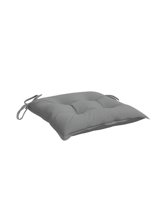 vidaXL Waterproof Garden Chair Cushion Gray 4 Pieces 40x40cm