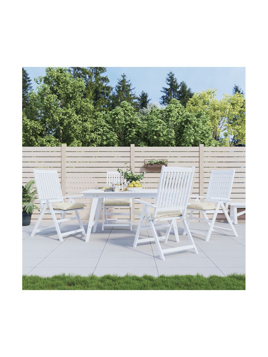 vidaXL Pernă Scaunului De Grădină Waterproof Albă 4 Bucăți 40x40cm