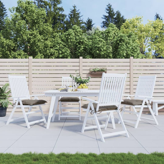 vidaXL Waterproof Garden Chair Cushion Taupe 4 Pieces 40x40cm