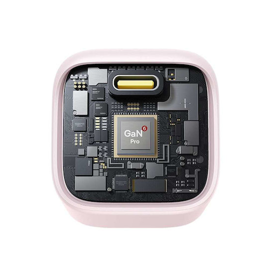 Baseus Charger Without Cable GaN with USB-C Port 45W Power Delivery / Quick Charge 3.0 / SuperCharge Pink (PicoGo)