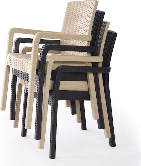 Stuhl Beige 59x56x88cm