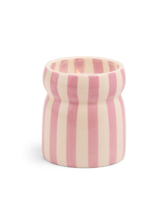 Grecian Sand Plant-Based Candle 184g Lilac Striped Ceramic Jar Cabana Paddywax