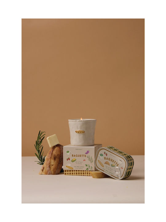 Rosemary Thyme Vegetable Candle 226g Ceramic Jar Bistro French Baguette Paddywax