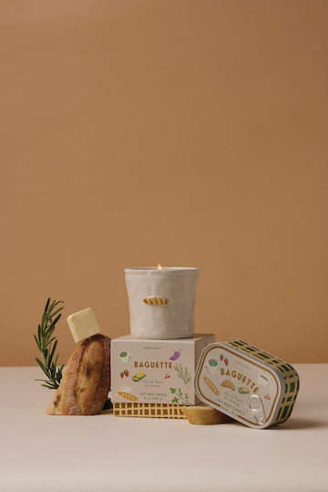 Rosemary Thyme Vegetable Candle 226g Ceramic Jar Bistro French Baguette Paddywax