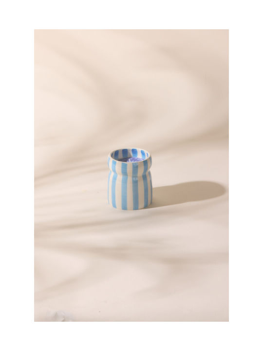 Lost At Sea Pflanzenwachskerze 184g Blau Gestreiftes Keramikgefäß Cabana Paddywax