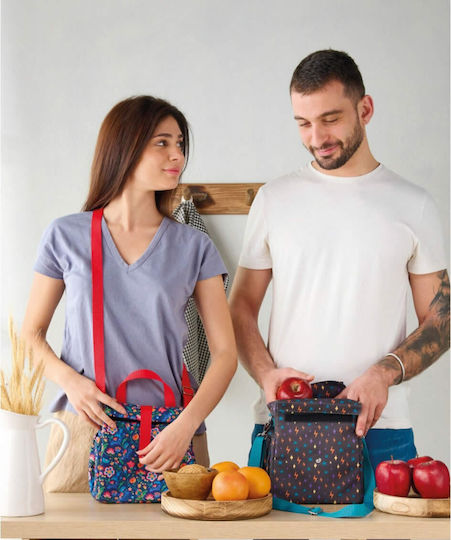 Kentia School Insulated Lunch Bag Handbag Blue 21x16x24cm