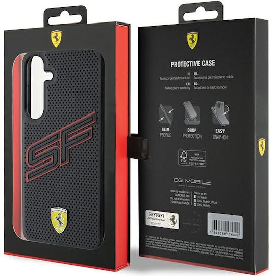 Ferrari Sf Perforated Umschlag Rückseite Kunststoff Rosa (Galaxy S24+)