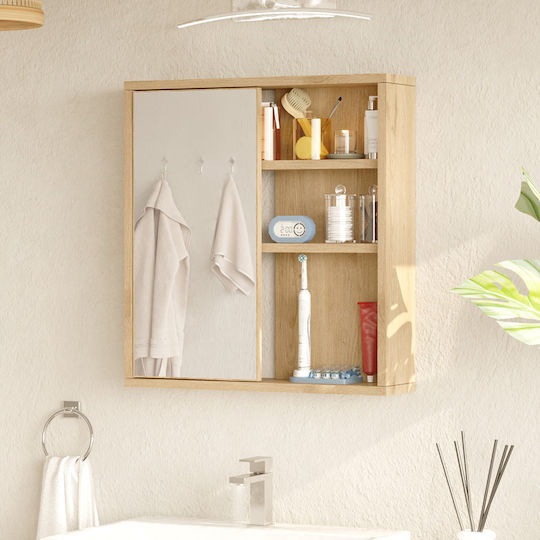 Pakketo Bagno Cabinet de baie L60xA14.5xÎ63.6cm Lemn natural