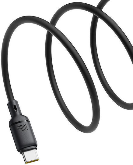 Baseus Silky Series Редовна USB 2.0 Кабел USB-C мъжки - USB-A мъжки 100W Черен 1м (P10377703113-00)
