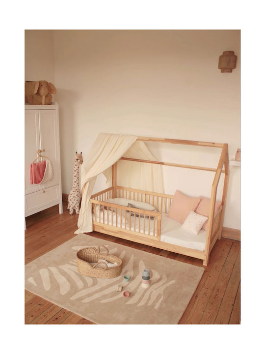 Zebra Kinder Teppich Beige 120x170cm