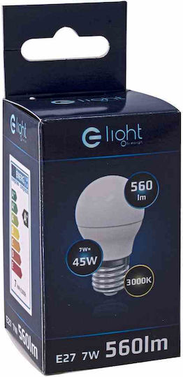 Eko Light Λάμπα LED 7W για Ντουί E27 και Σχήμα G45 Θερμό Λευκό