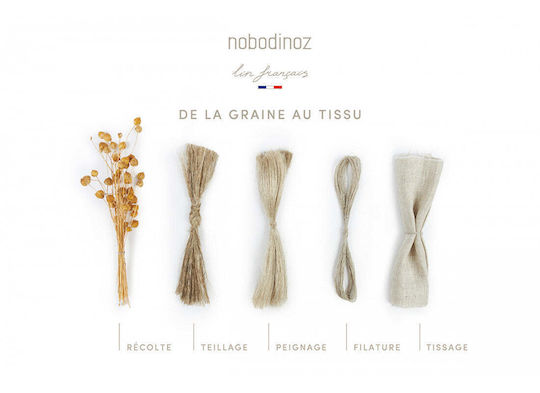 Nobodinoz Mattress Lin Made of Off White Fabric