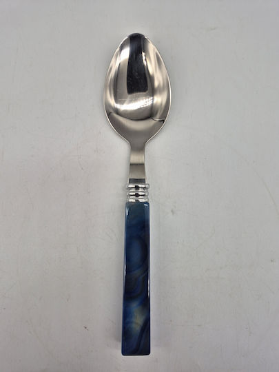 Besteckset Edelstahl Blau Achatgriff