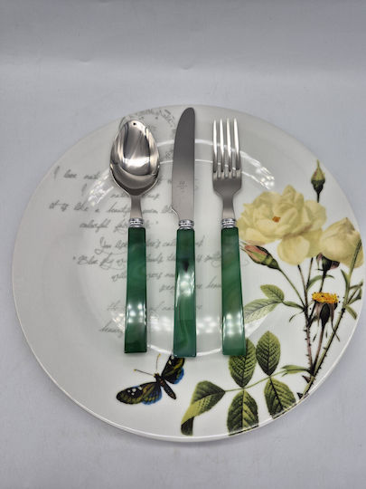 Stainless Steel Cutlery Set with Green Agate Handle Stainless Steel Cutlery Set with Green Agate Handle