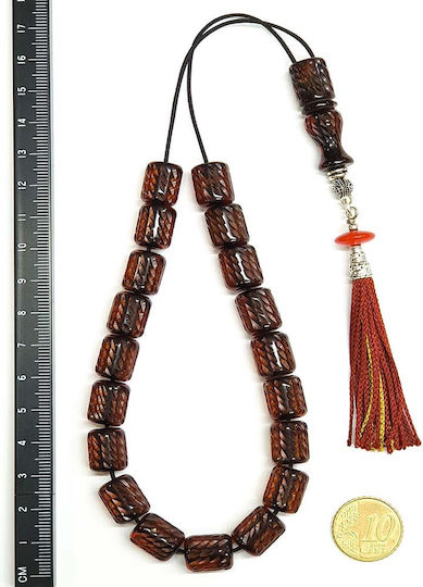 Roloi Komboloi Graven Mastic Worry Beads Honey 34cm