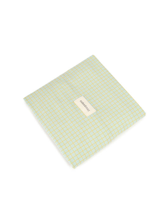 Nobodinoz Changing Pad Cover Stories made of Fabric Green Lemon Grid 50x70cm