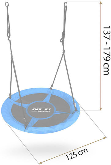 NEO Sport Fabric Hanging Swing Nest 110x110x110cm Gray