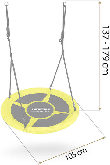 NEO Sport Fabric Hanging Swing Nest 100x100x100cm Gray