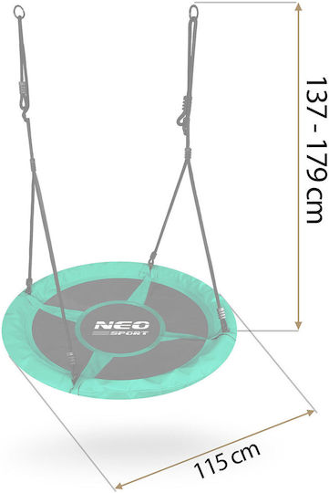 NEO Sport Fabric Hanging Swing Nest 110x110x110cm Gray