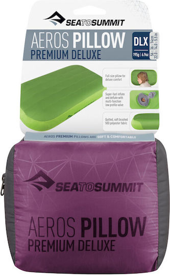 Sea to Summit AEROS PREMIUM Inflatable Camping Pillow Purple Length 50cm