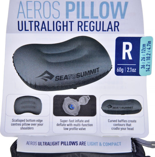 Sea to Summit Aeros Ultralight Pernă de camping gonflabilă Gri 36x12cm